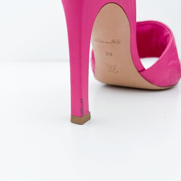 Louis Vuitton Revival Mule Monogram Pink Heel Padded Heels Sandals - Picture 14 of 16